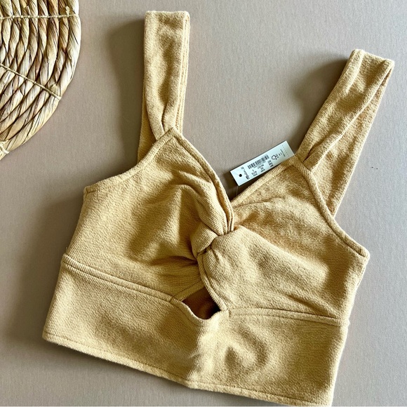 Madewell Knot Front Cropped Tank Top - Picture 4 of 11